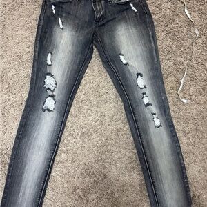 Dollhouse Distressed Black Jeans for Women